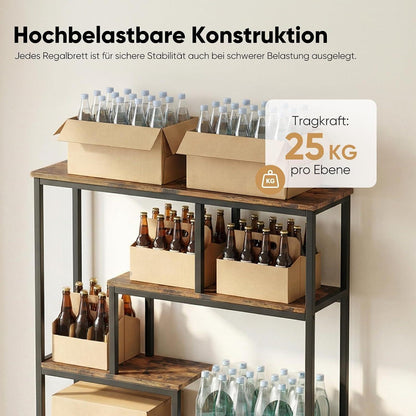 Standregal mit 7 Ablagen – Bücherregal für Wohnzimmer & Büro