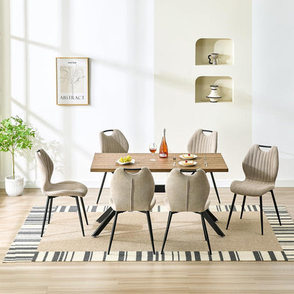 Esszimmergruppe mit Esstisch (140x80cm) & 6 Stühlen – Modern & Komfortabel