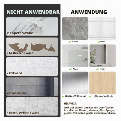 Duschablage ohne Bohren – Weißes Badregal mit 3 Haken