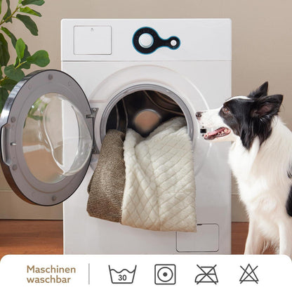 Orthopädisches Hundebett Groß – Beige, 89x64x20cm