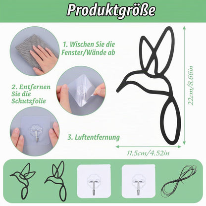 Lineart Vogel Deko Set | Moderne Wand & Fensterbild