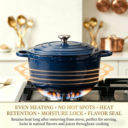 Emailliertes Gusseisen Kochset 5-teilig – Navy Blue