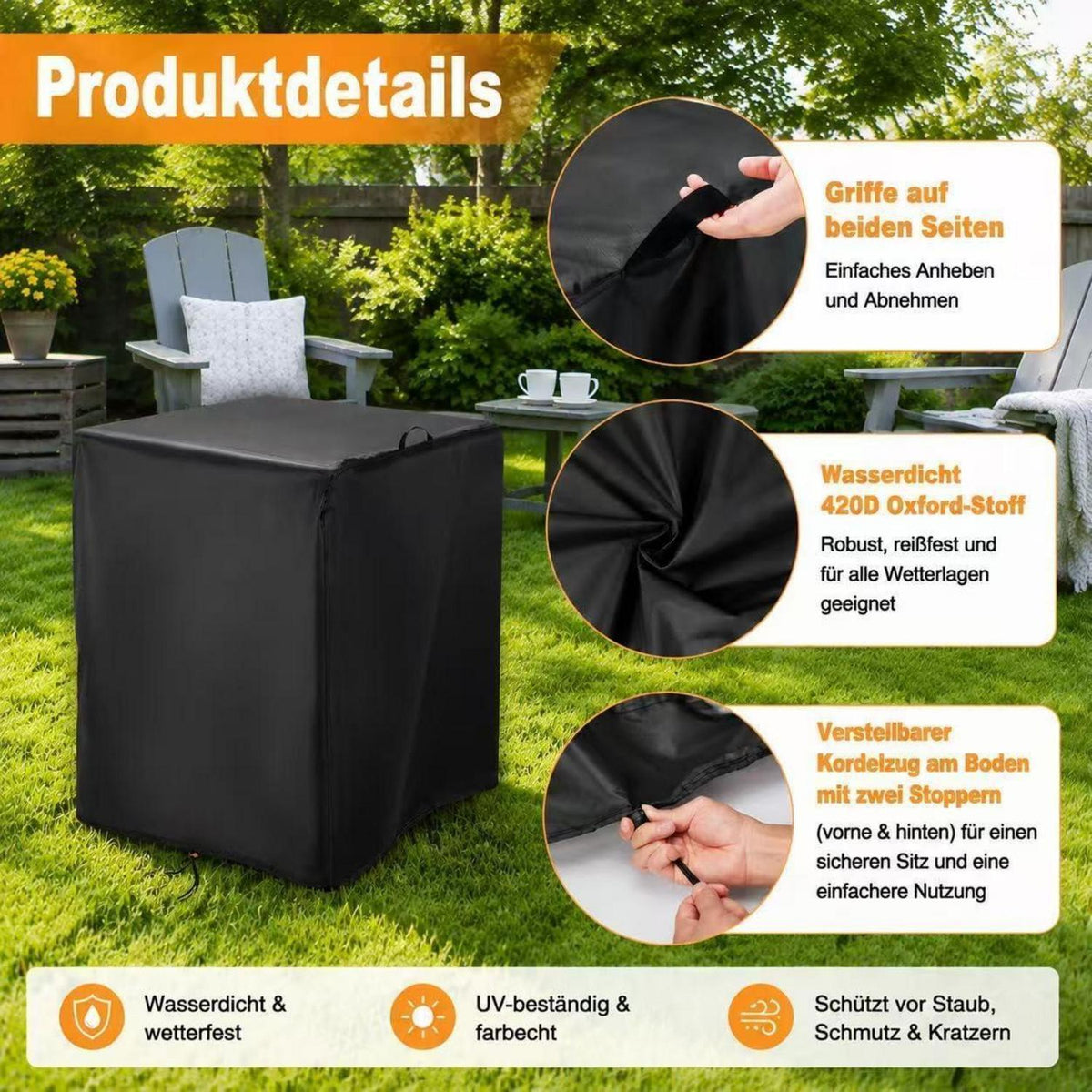 Pizzaofen Abdeckung wasserdicht für Cozze 73x64x109cm