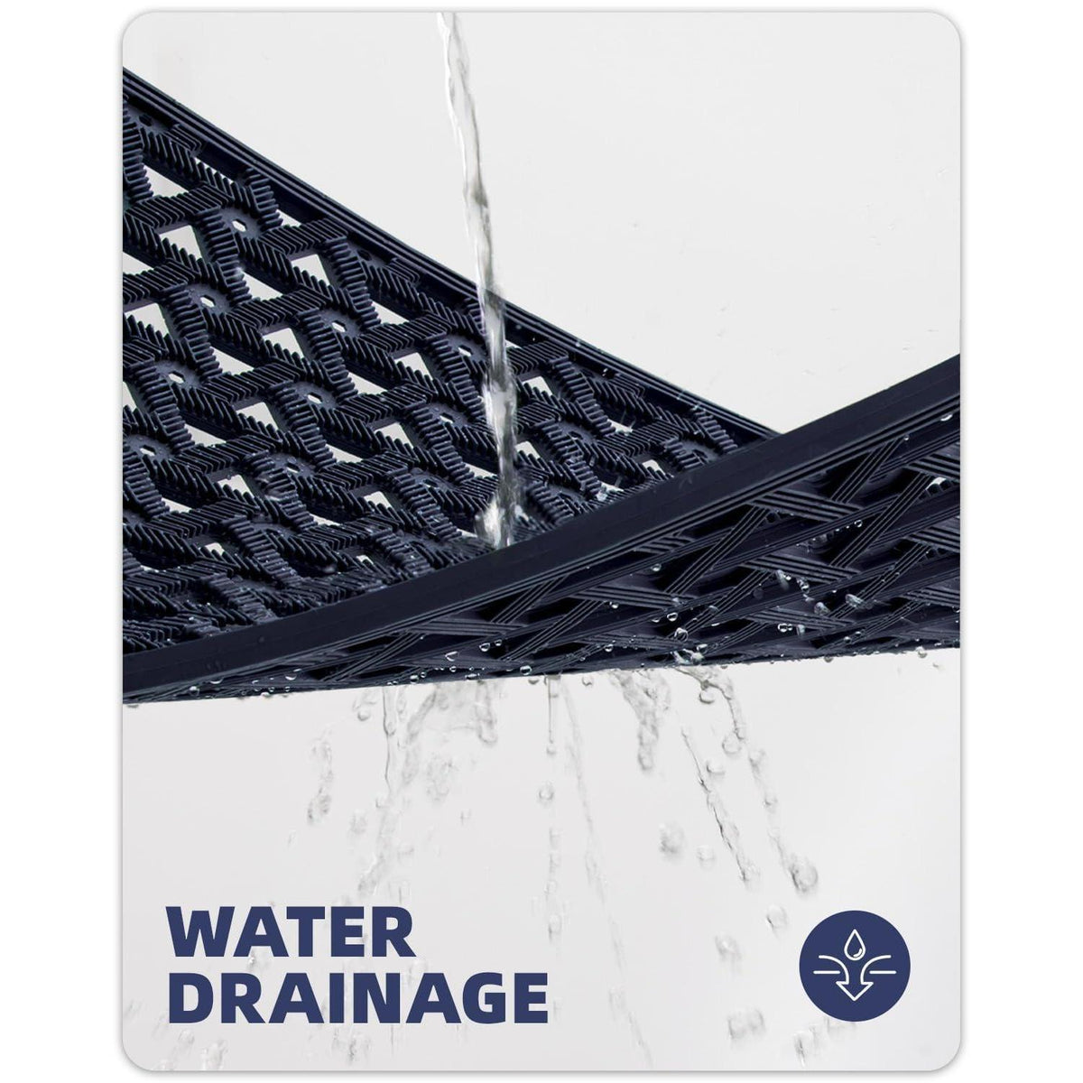 Fußmatte Blau 81x122 cm – Robust & Drainage für Draußen
