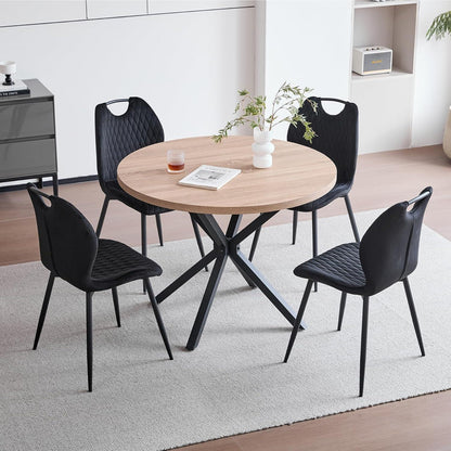 8 Esszimmerstühle Set Schwarz – Polsterstühle für Küche & Wohnzimmer