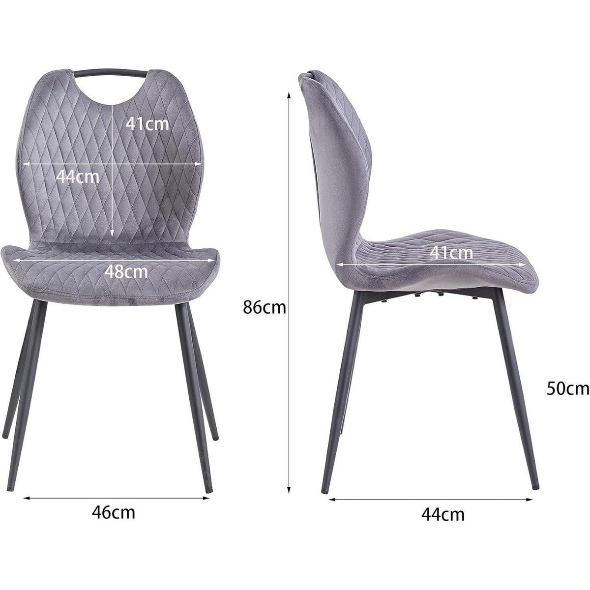 4er-Set Esszimmerstühle Grau – Polsterstühle für Küche & Wohnzimmer