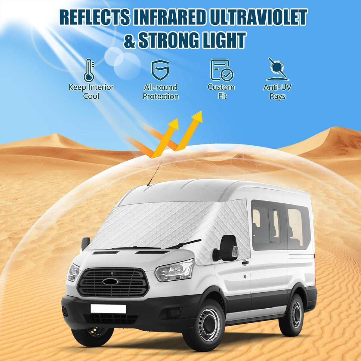 Frontscheibenabdeckung Ford Transit MK8/MK9 2014-2026