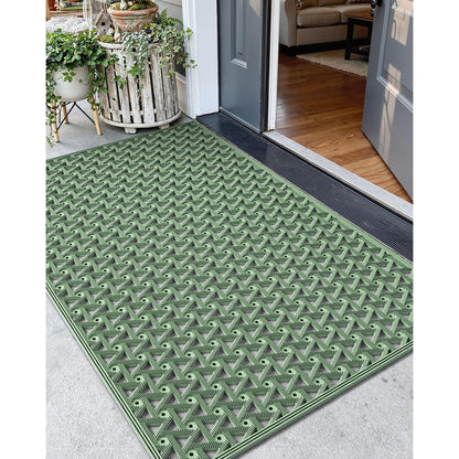 Fußmatte Grün 81x122 cm – Robust & Drainage für Draußen