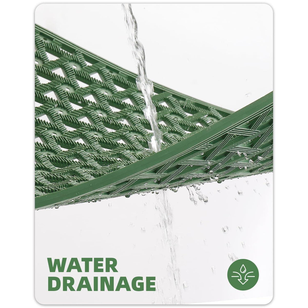 Fußmatte Grün 81x122 cm – Robust & Drainage für Draußen