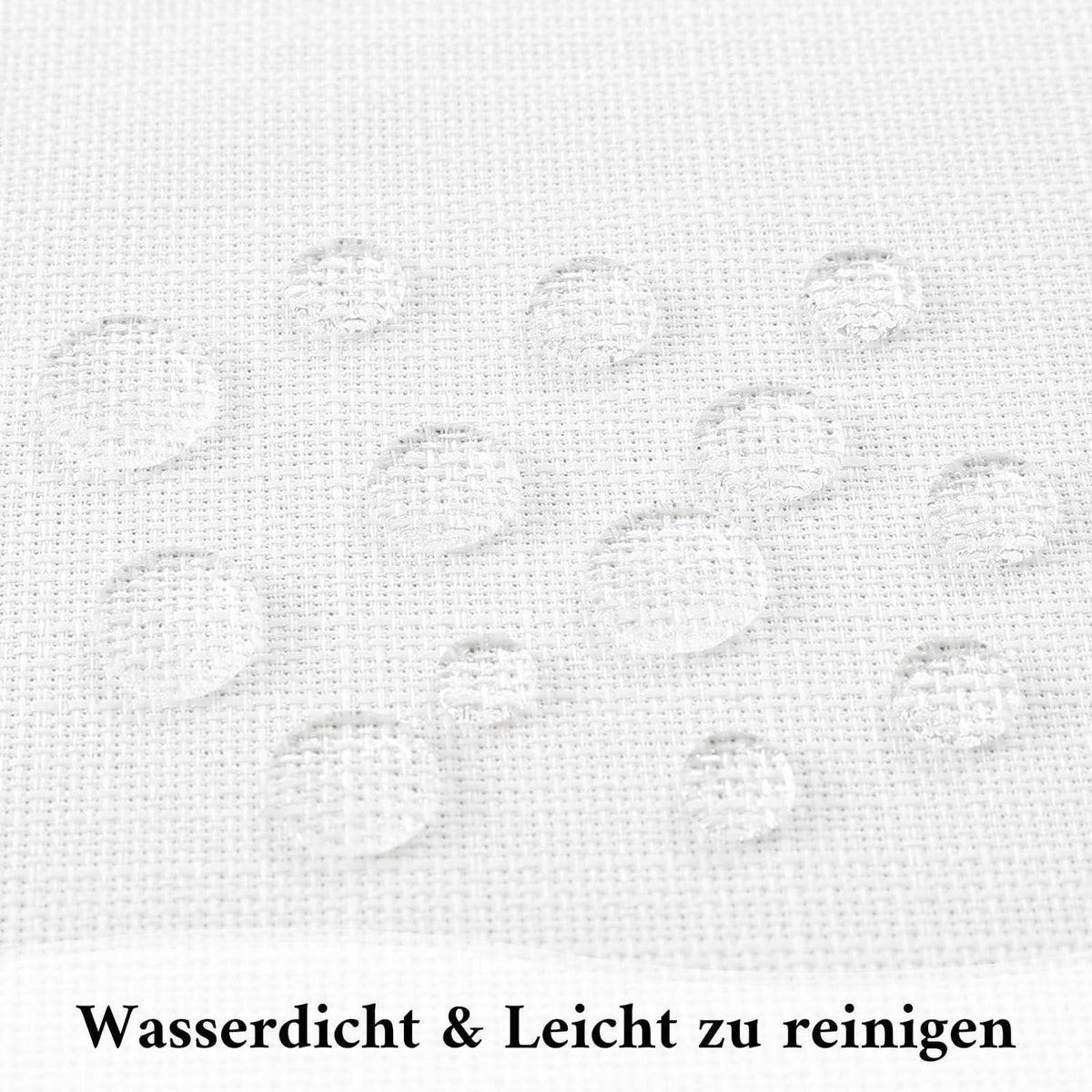 Tischdecke Rechteckig Leinenoptik Weiß 140x200 cm