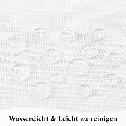 Tischdecke Rechteckig Leinenoptik Weiß 140x200 cm