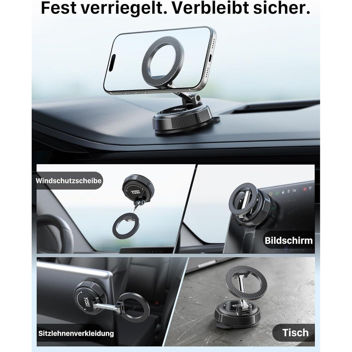 MagSafe Autohalterung mit starkem Vakuum-Saugnapf
