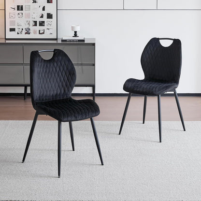 4er-Set Esszimmerstühle Schwarz – Polsterstühle für Küche & Wohnzimmer
