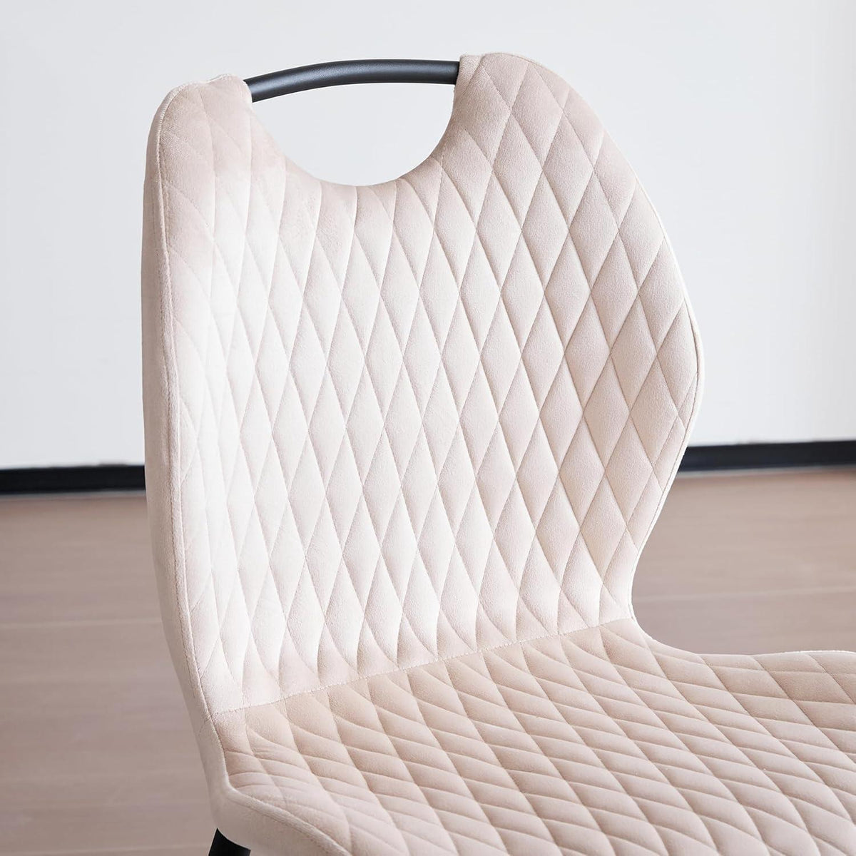 8 Esszimmerstühle Beige – Polsterstühle mit Metallbeinen