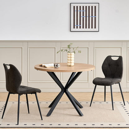 Gepolsterte Esszimmerstühle im skandinavischen Stil, 4er-Set Schwarz