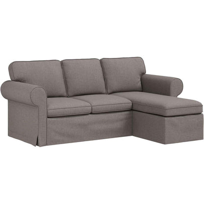 Ecksofa L-Form Wohnzimmer Taupe 160 cm – Modern & Komfortabel