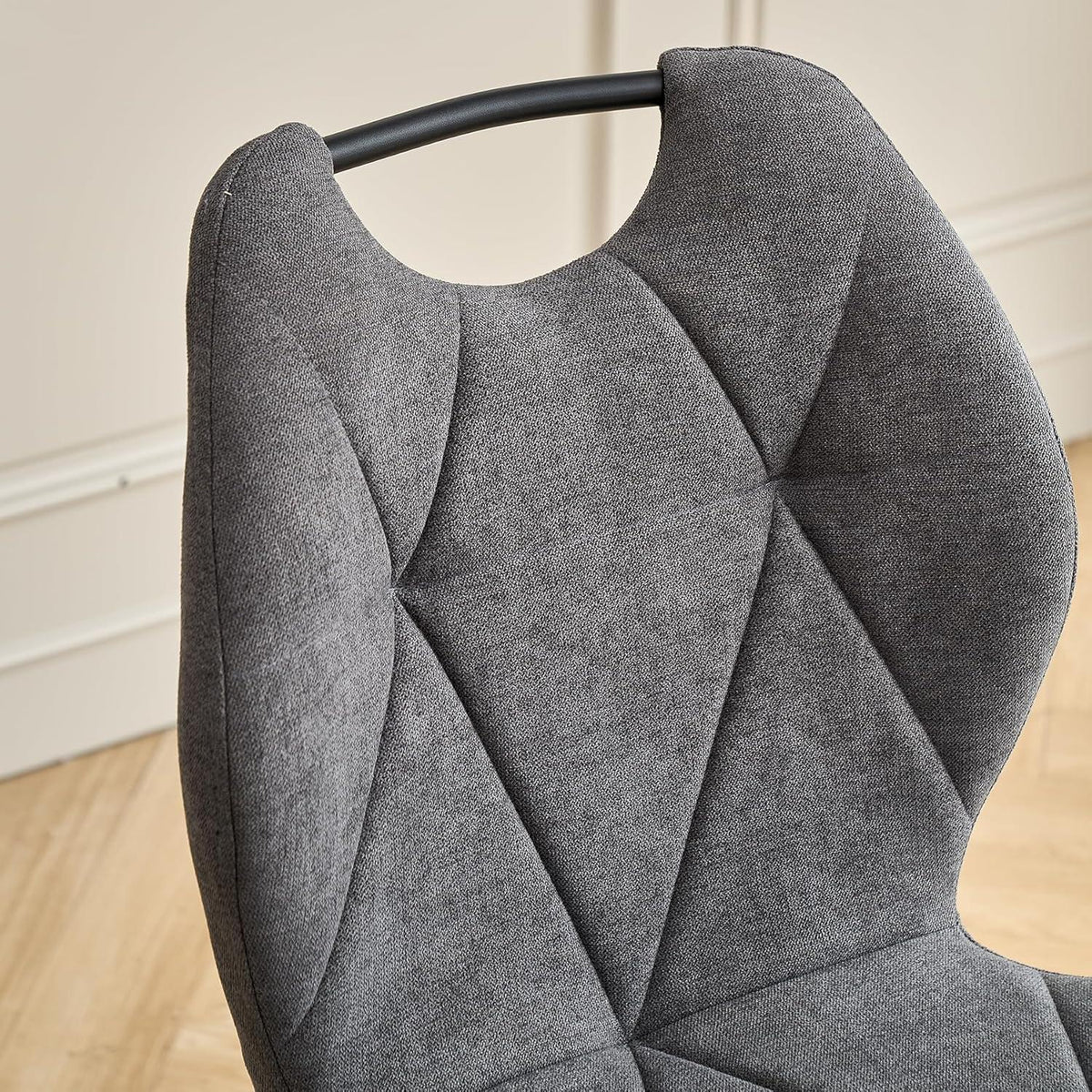 Gepolsterte Esszimmerstühle Set 8 – Grau, Skandinavisch
