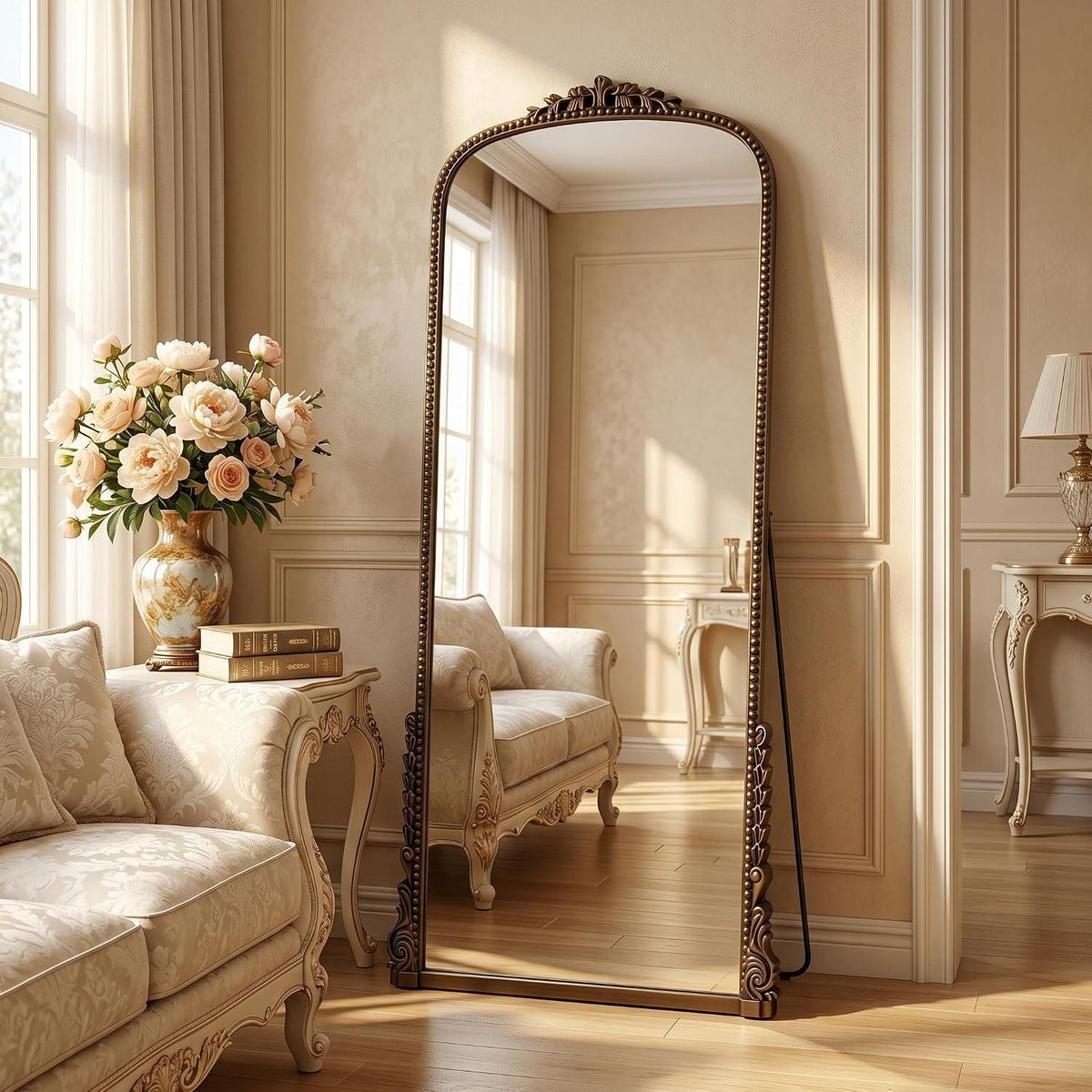 Großer Ganzkörperspiegel mit Bronze-Rahmen – 175x70 cm