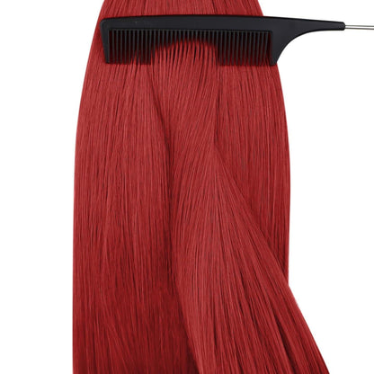 Rote Echthaar Nanoring Extensions 60cm – Remy Haarverlängerung