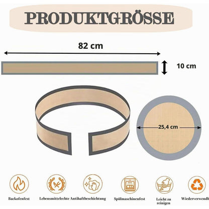 Springform 26 cm Metallic – Antihaft & 2 Silikon-Matten