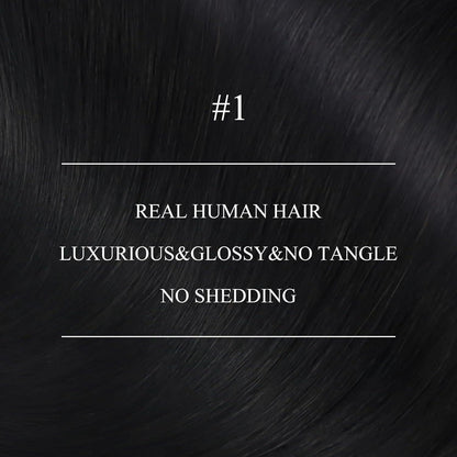 Echthaar Nano Ring Extensions Schwarz - 65cm Volumen & Länge