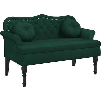 2-Sitzer Samtsofa Dunkelgrün – Modernes Polstersofa für Wohnzimmer