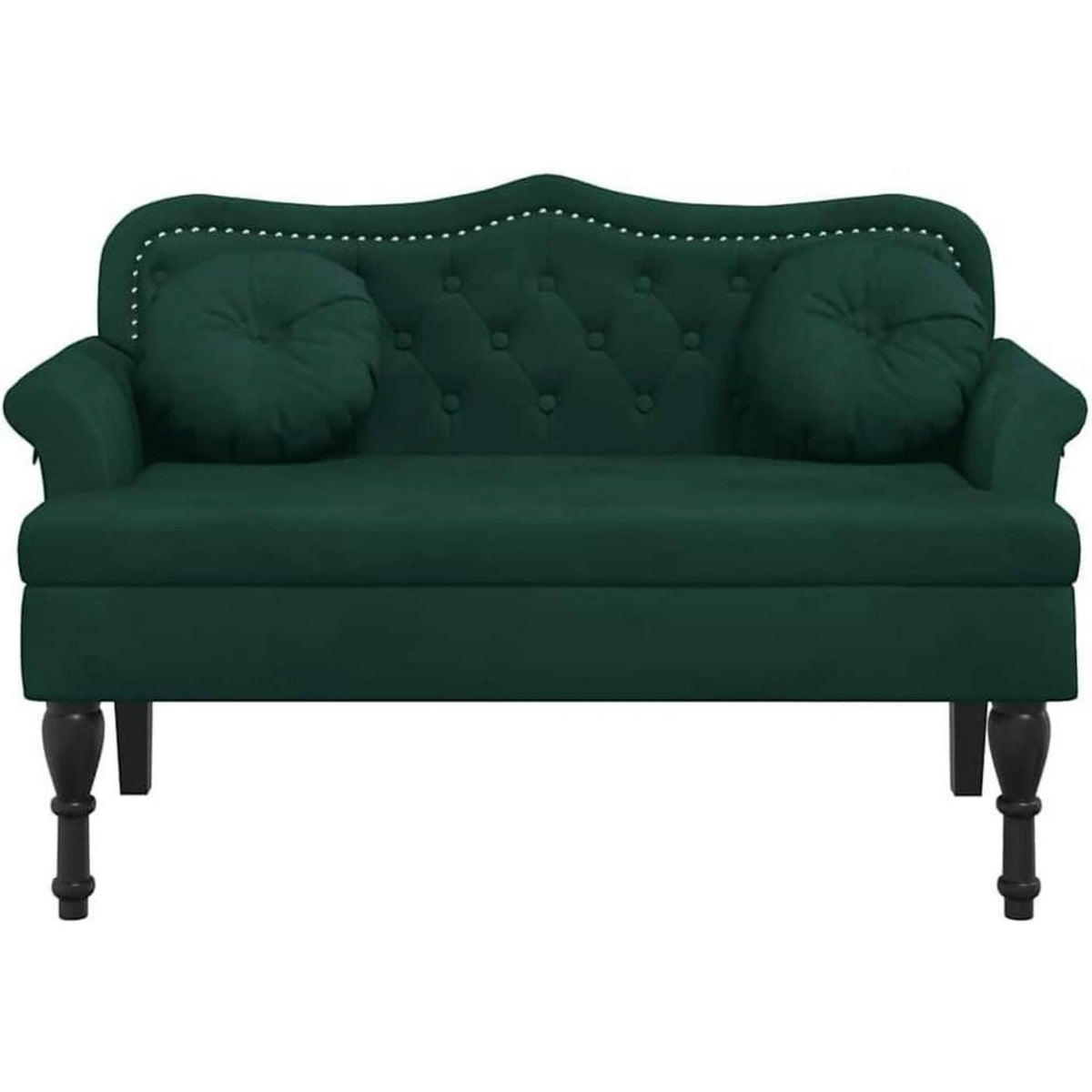 2-Sitzer Samtsofa Dunkelgrün – Modernes Polstersofa für Wohnzimmer