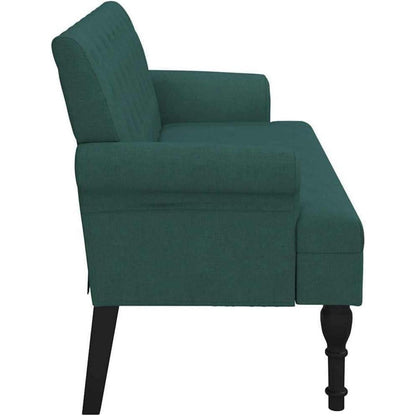 Retro 2-Sitzer Sofa Dunkelgrün – Bequeme Loveseat für Wohnzimmer