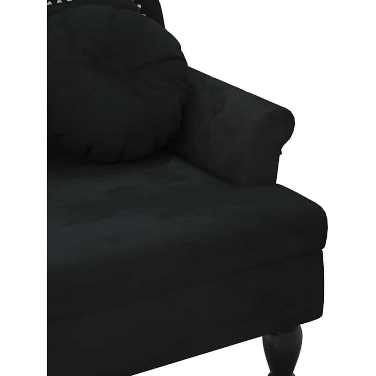 2-Sitzer Samtsofa Loveseat Schwarz – Modernes Polstersofa