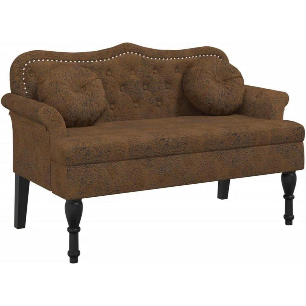 2-Sitzer Samtsofa Loveseat Braun – Modernes Polstersofa