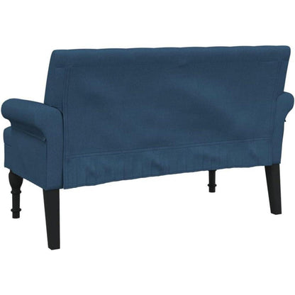 2-Sitzer Sofa Retro-Stil Blau – Bequeme Loveseat für Wohnzimmer