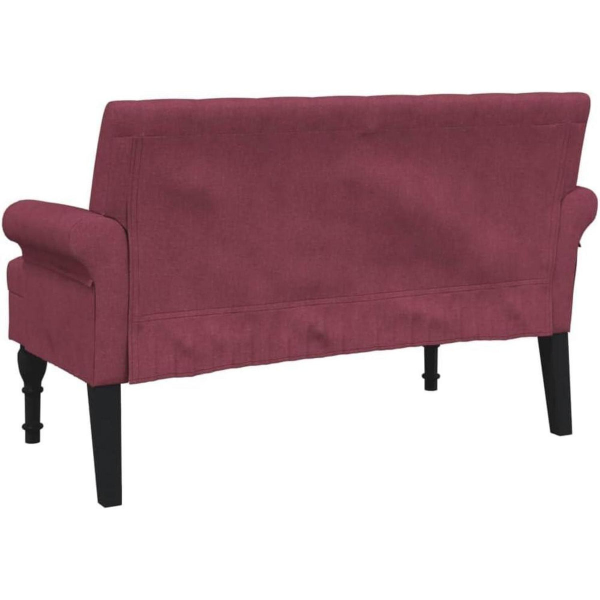 2-Sitzer Sitzbank Sofa Retro-Stil Weinrot 120x62x75,5 cm