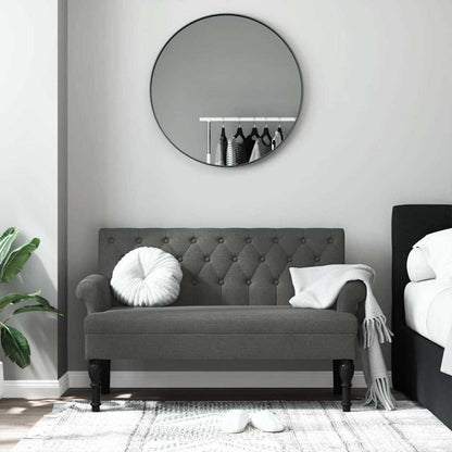2-Sitzer Sofa Retro-Stil Dunkelgrau – Kleine Couch für Wohnzimmer