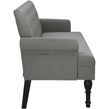 2-Sitzer Sofa Retro-Stil Dunkelgrau – Kleine Couch für Wohnzimmer