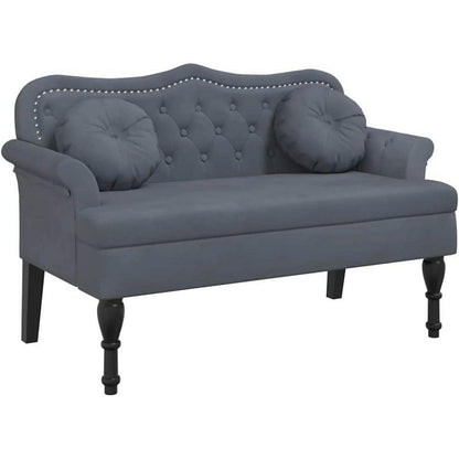 2-Sitzer Samt Sofa Dunkelgrau – Bequeme Couch für Wohnzimmer