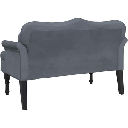 2-Sitzer Samt Sofa Dunkelgrau – Bequeme Couch für Wohnzimmer
