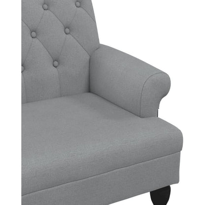 2-Sitzer Sofa Retro-Stil Hellgrau – Loveseat für Wohnzimmer