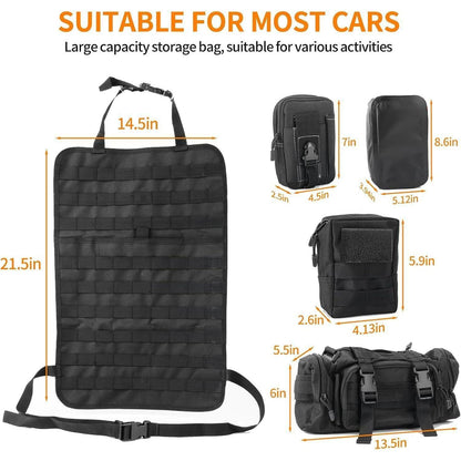 Taktischer Autositz-Organizer mit Molle-Taschen für Fahrzeuge