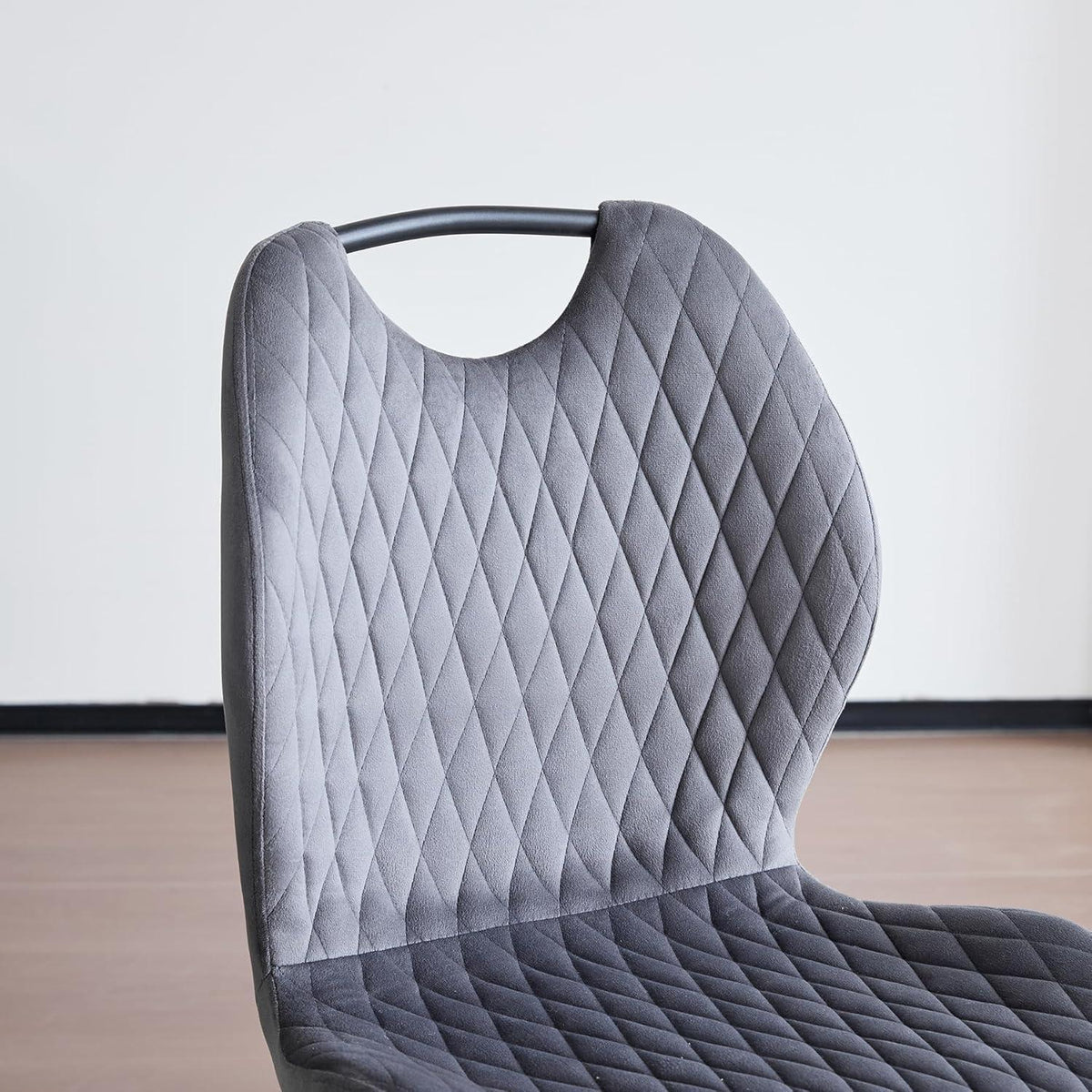 Esszimmer-Set 140cm | Quadratischer Tisch + 4 Leinenstühle Grau