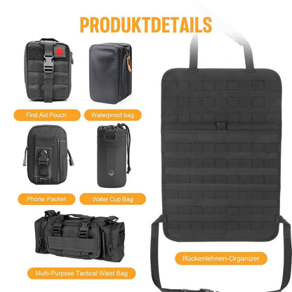 Taktischer Autositz-Organizer mit Molle-Taschen – Universal