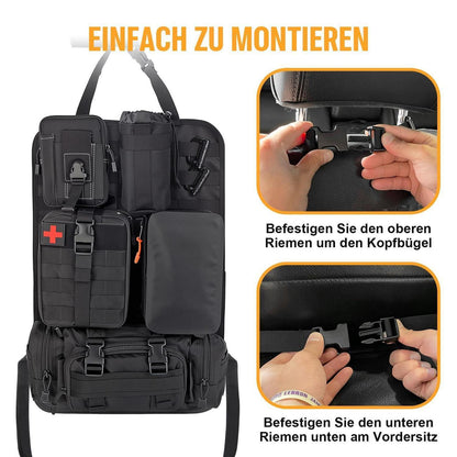 Taktischer Autositz-Organizer mit Molle-Taschen – Universal