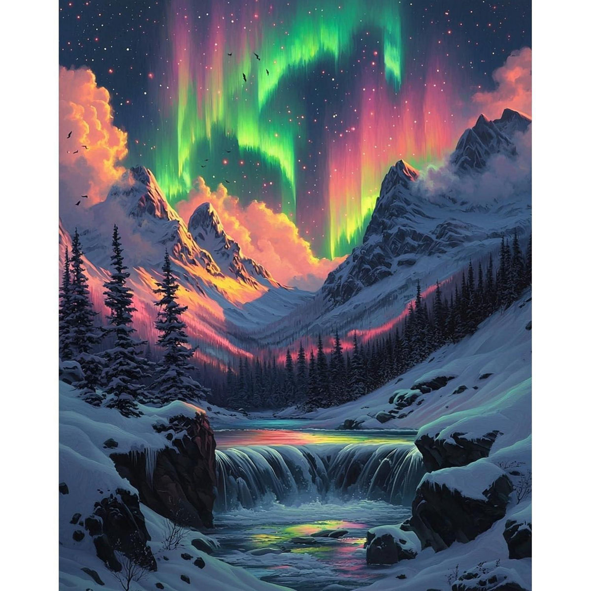 Malen nach Zahlen Aurora - 40x50cm DIY Ölgemälde Set