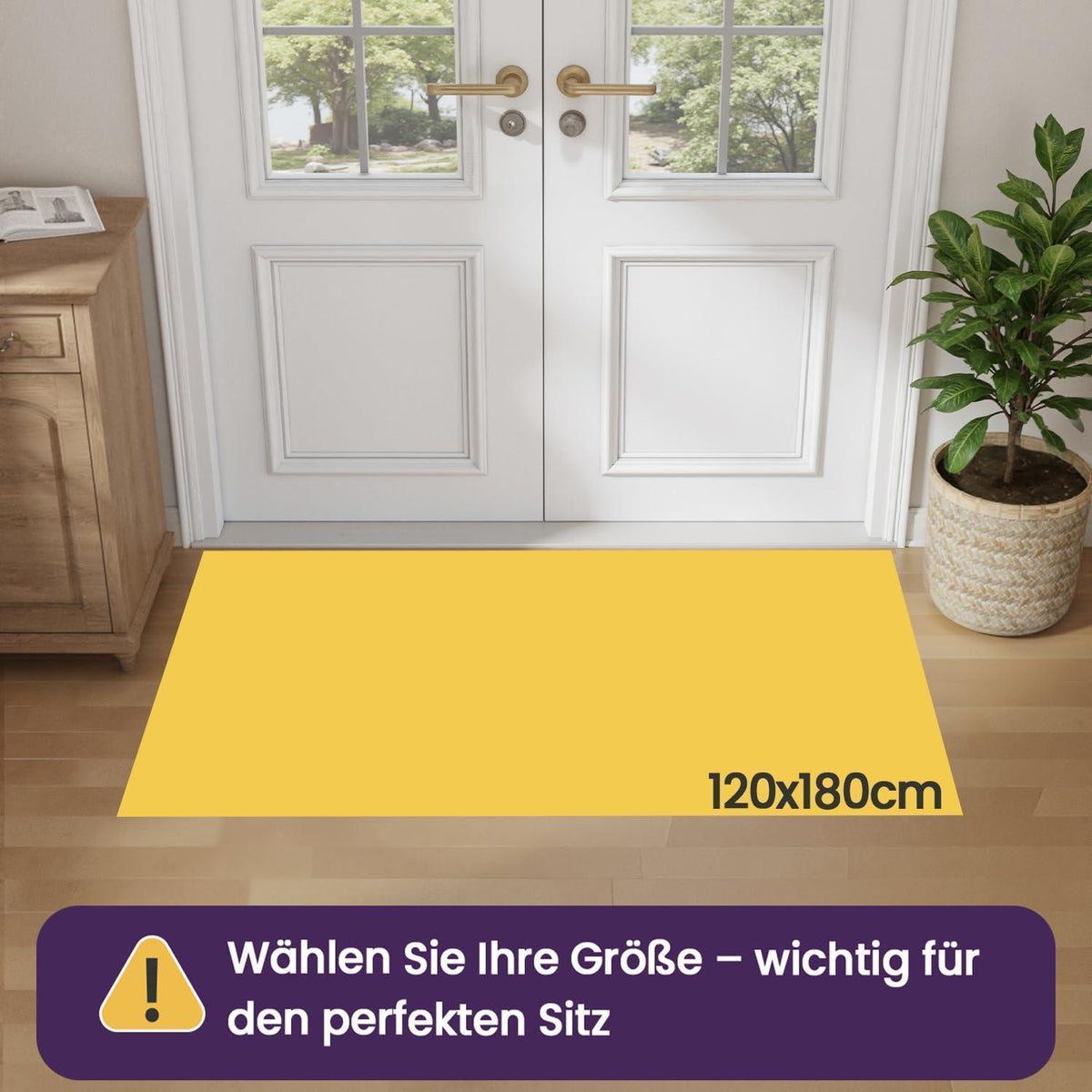 Fußmatte Innen Grün 120 x 180 cm – Rutschfest & Saugstark