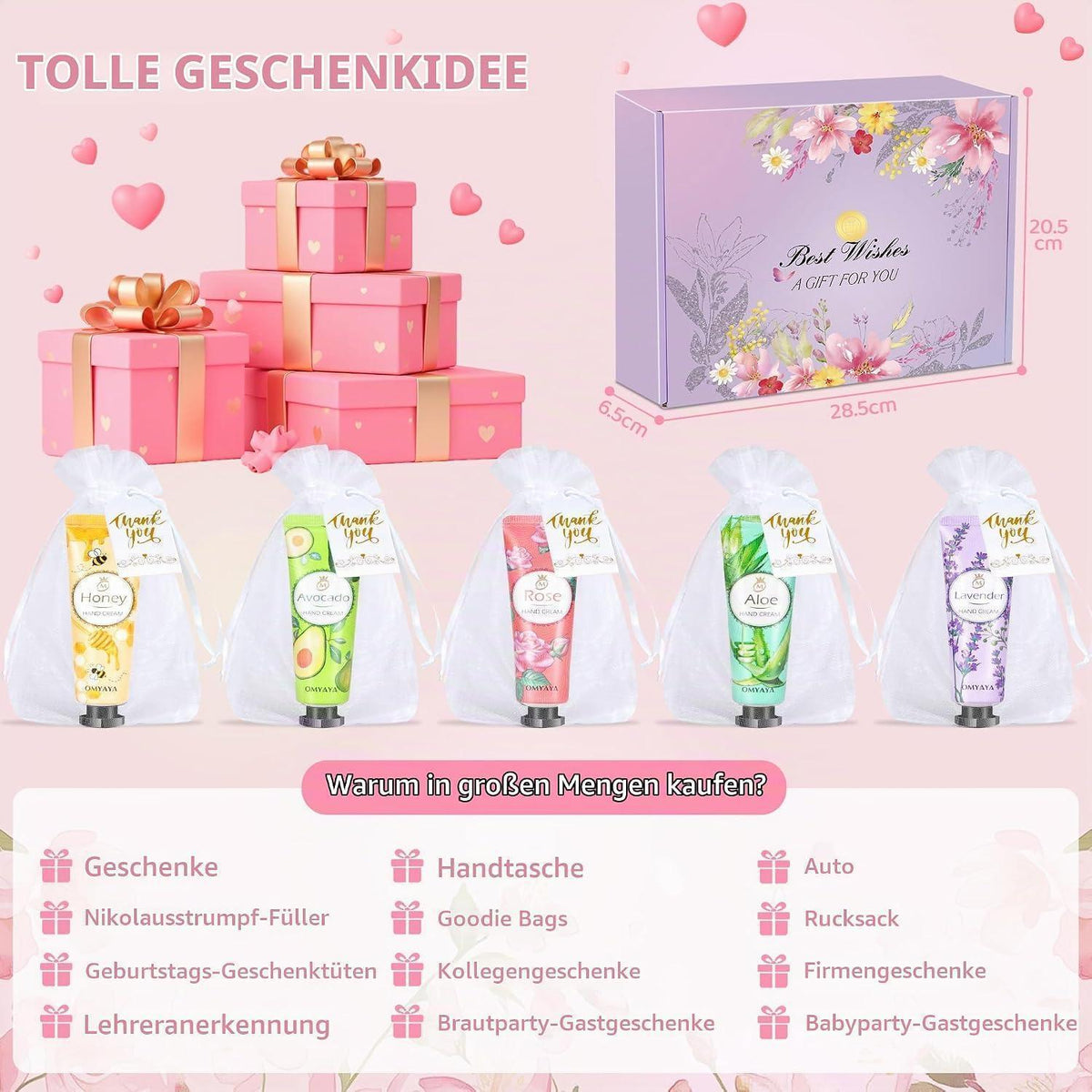 70er Handcreme Geschenkset – Feuchtigkeitspflege für trockene Hände