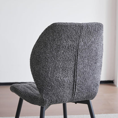2er Set Esszimmerstühle Modern Schwarz Streifenmuster