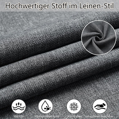 Runde Tischdecke Grau, wasserdicht & abwaschbar, Ø 140cm