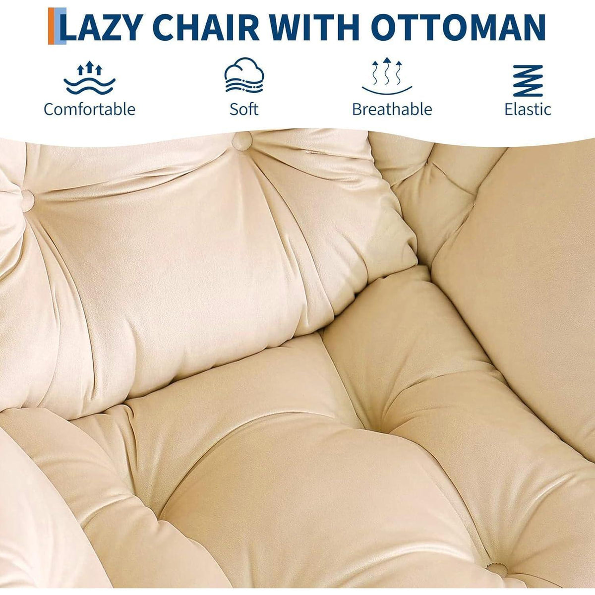 Lazy Chair mit Ottomane – Bequemer Lesesessel für Wohnzimmer