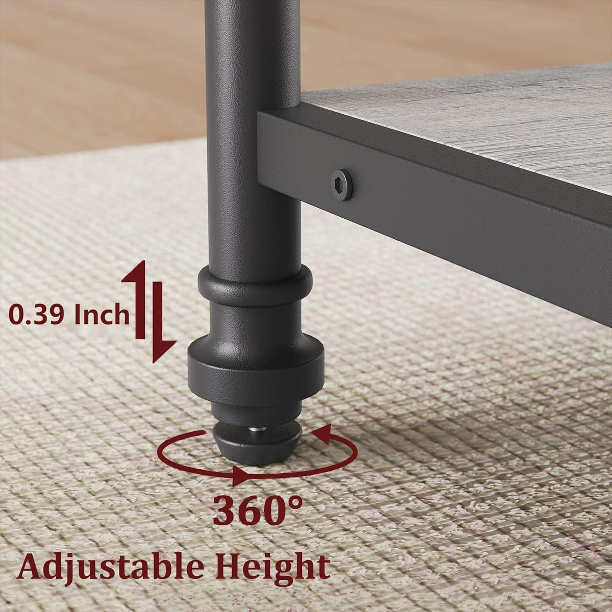 Runder Esstisch Grau – 120cm Durchmesser mit Stauraum