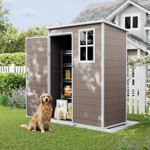 Wetterfestes Gartenhaus 152x92x192 cm – Kunststoff Schuppen
