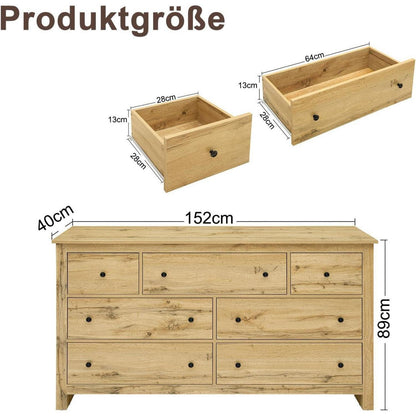 Kommode mit 7 Schubladen – Sideboard für Wohnzimmer & Schlafzimmer
